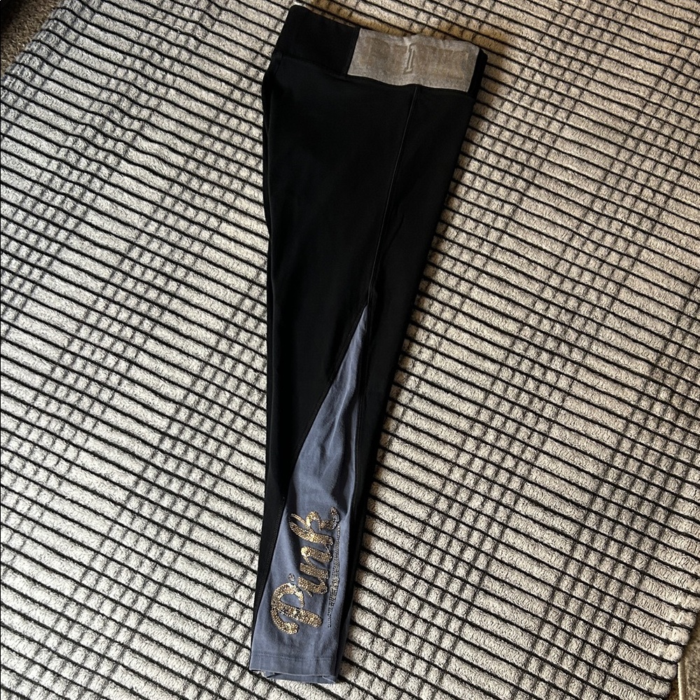 Victoria’s Secret PINK Leggings with Sequin Logo (M)